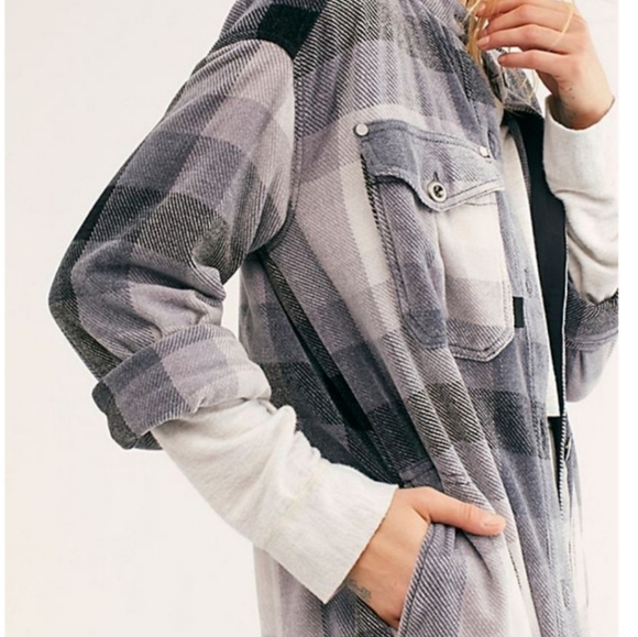 Free People Ashima Chenille Plaid Duster - Picture 3 of 9
